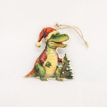 Christmas vintage tin crocodile decoration - Le Forge