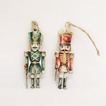 Christmas vintage tin nutcracker decorations by Le Forge