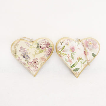 Christmas - Vintage Wooden Hearts 2 | Asst
