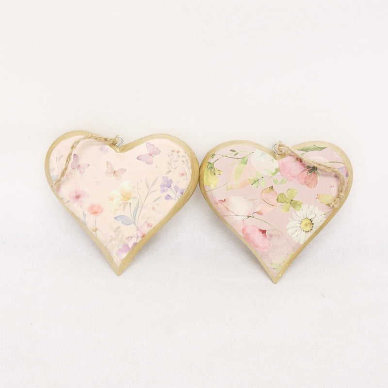 Vintage Wooden Heart Christmas Decoration by Le Forge