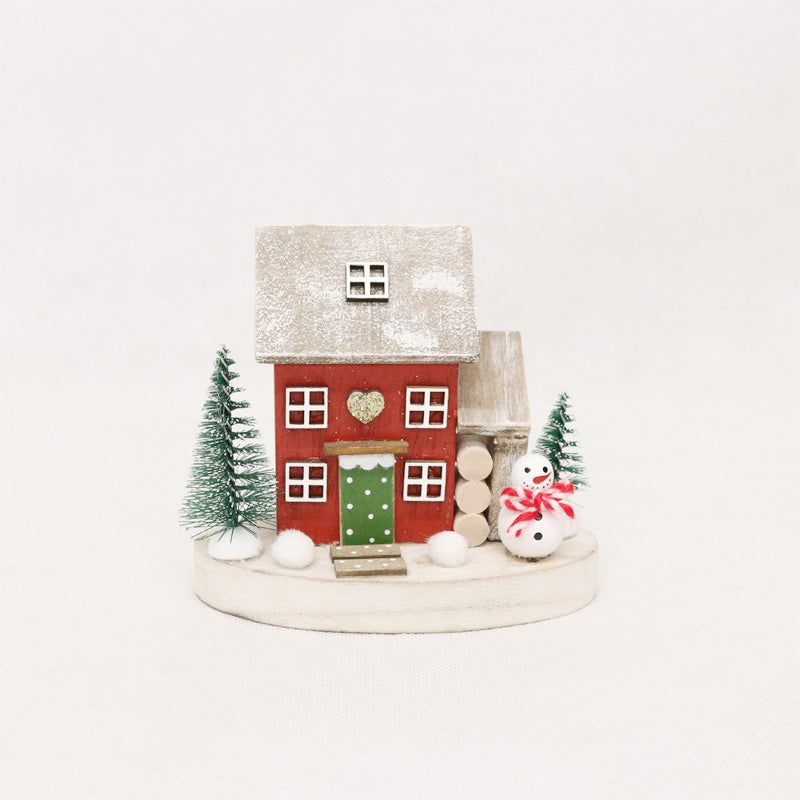 Christmas whimsical house/snowman by Le Forge