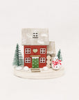 Christmas whimsical house/snowman by Le Forge