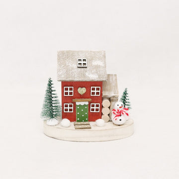 Christmas whimsical house/snowman by Le Forge
