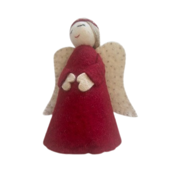 Pashom Angel Tree Topper Red Felt