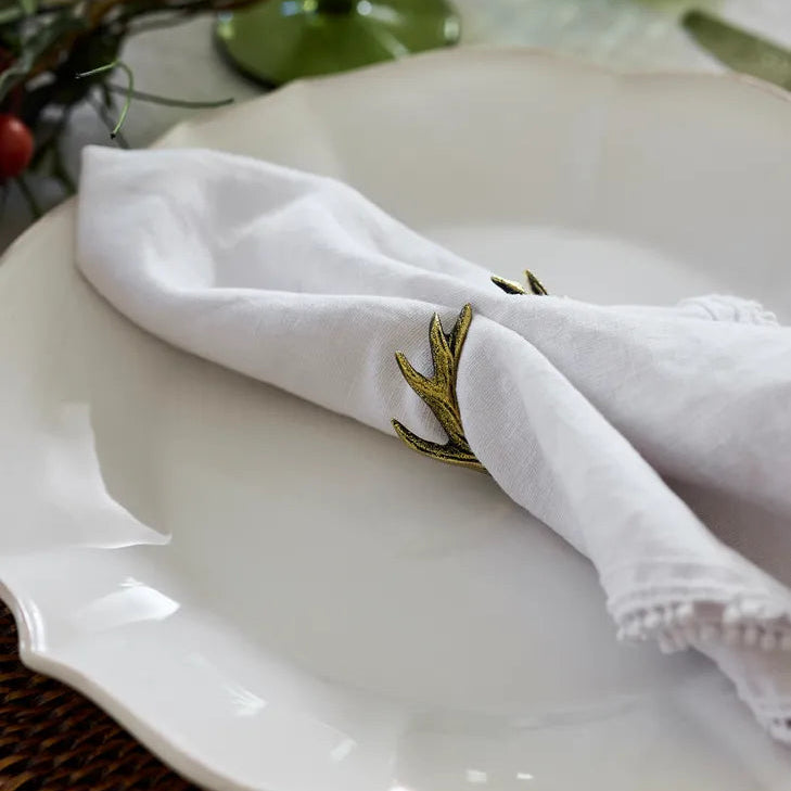 Christmas Decoration - Antler Napkin Ring | Silver (CLEARANCE)