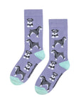 Womens Fluffy Schnauzer Bamboo Socks - Lilac
