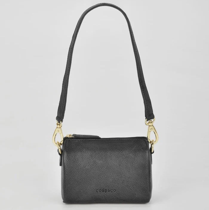 Botany Leather Shoulder Bag - Black
