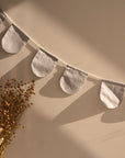 Linen Scallop Bunting - Silver