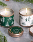 Christmas paddy wax cypress candles