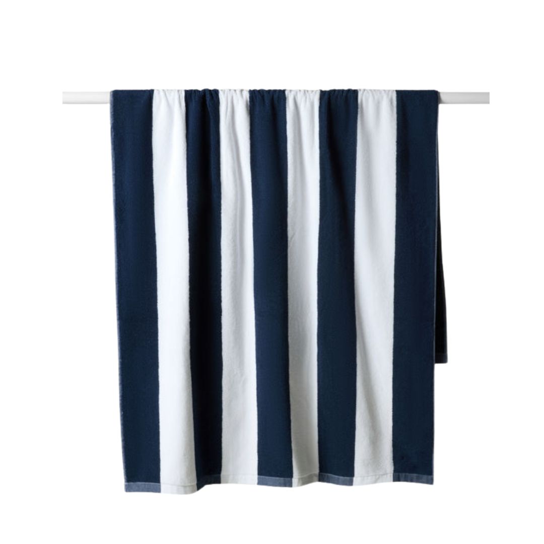 Citta navy and white towel