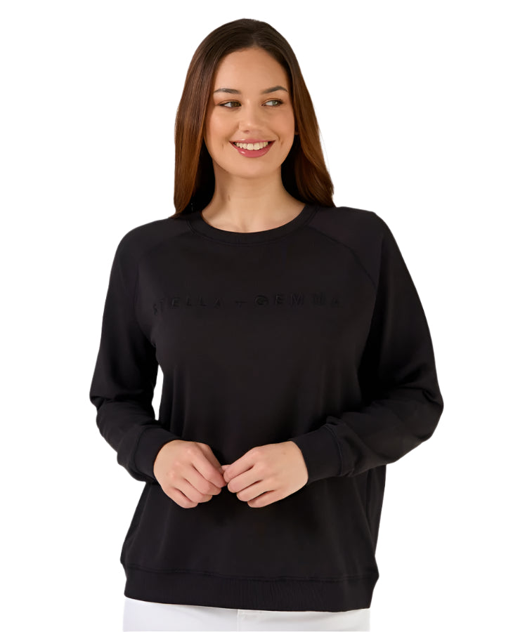 tella + Gemma Classic Sweater - Black Logo