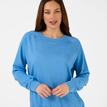 Classic Sweater logo Sky by Stella + Gemma 