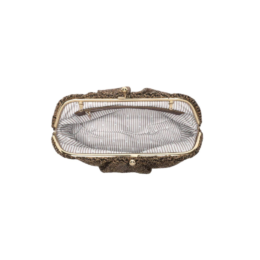 3466RAFCHOC Goldie Clutch - Raffia Chocolate - Raffia Chocolate