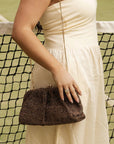 3466RAFCHOC Goldie Clutch - Raffia Chocolate - Raffia Chocolate