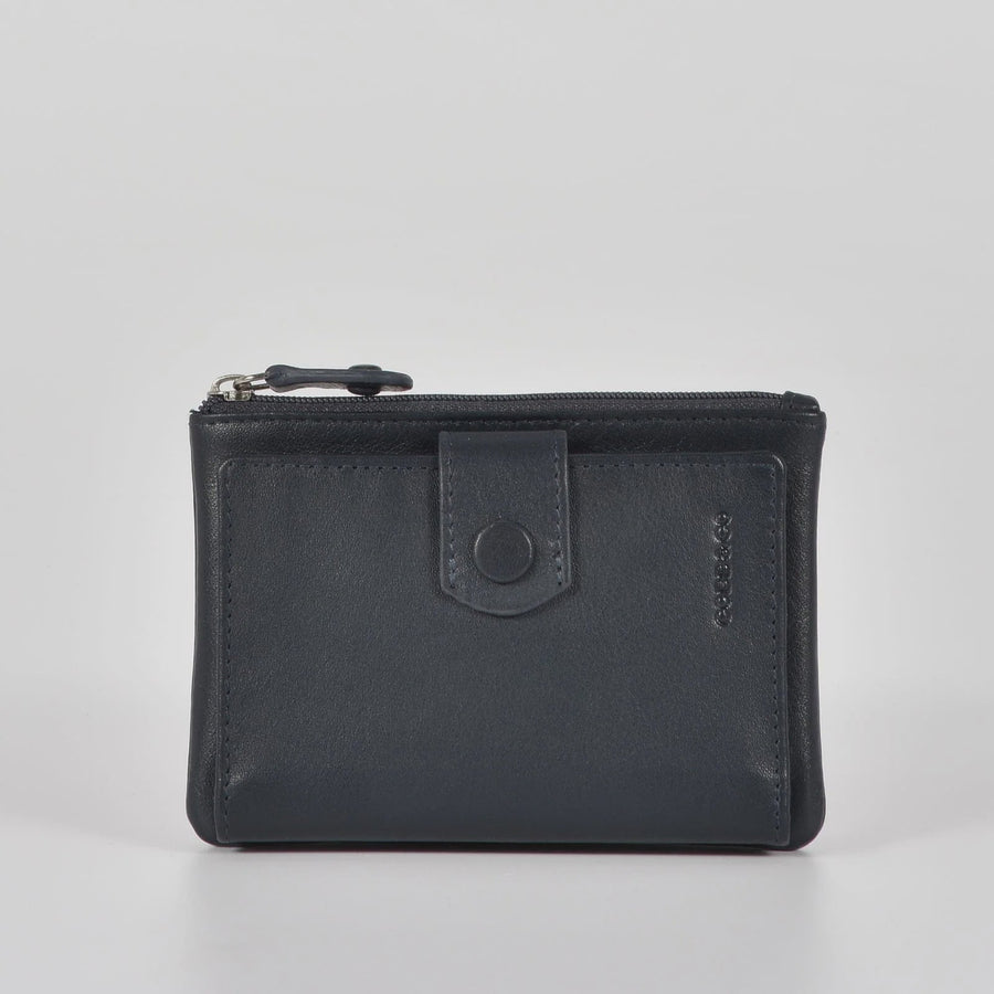Leather Wallet - Collins | Navy