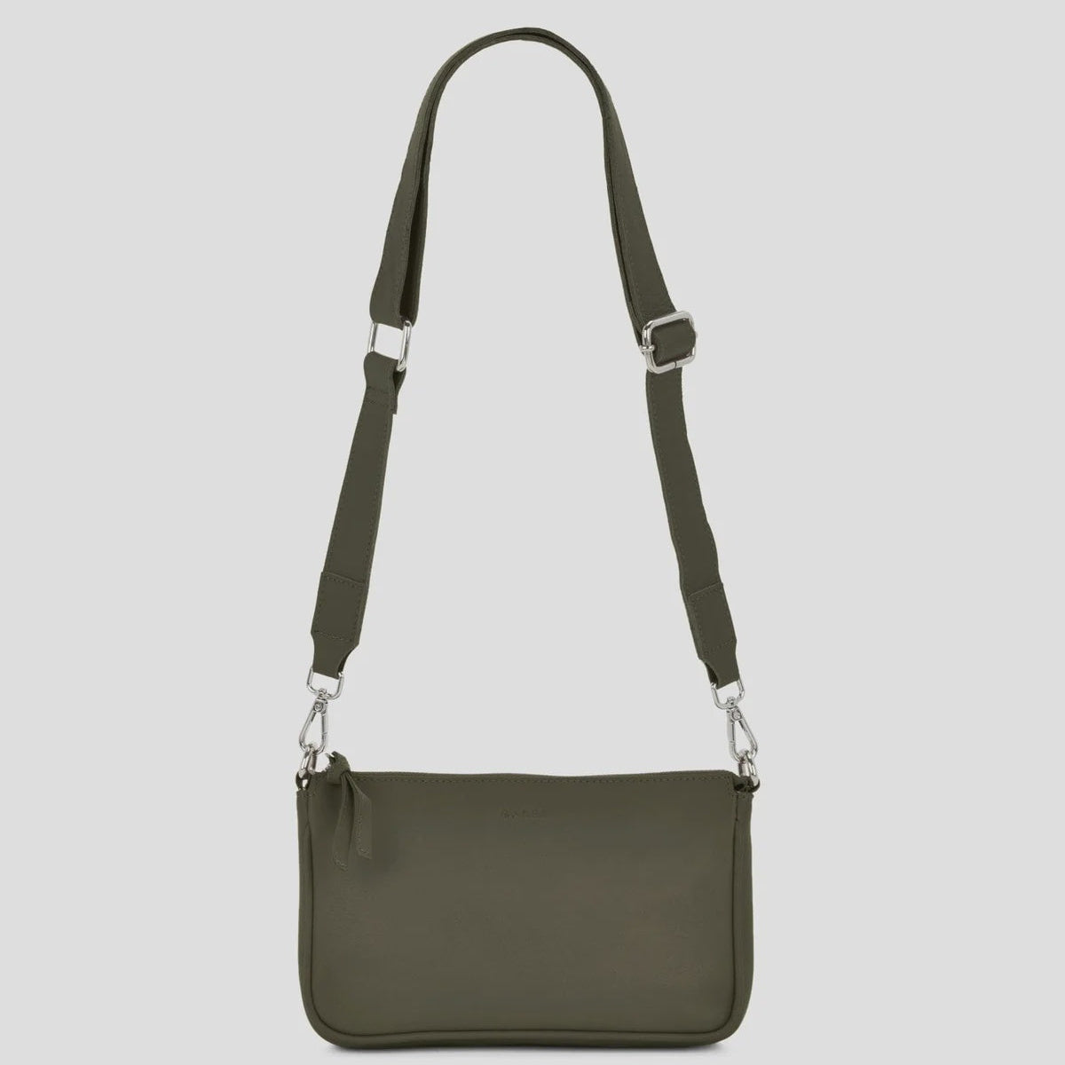 Dannii Leather Crossbody Bag - Olive