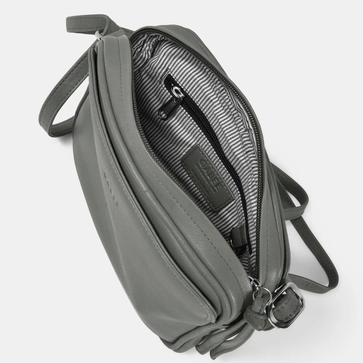 Leather Crossbody Bag - Darcy | Grey