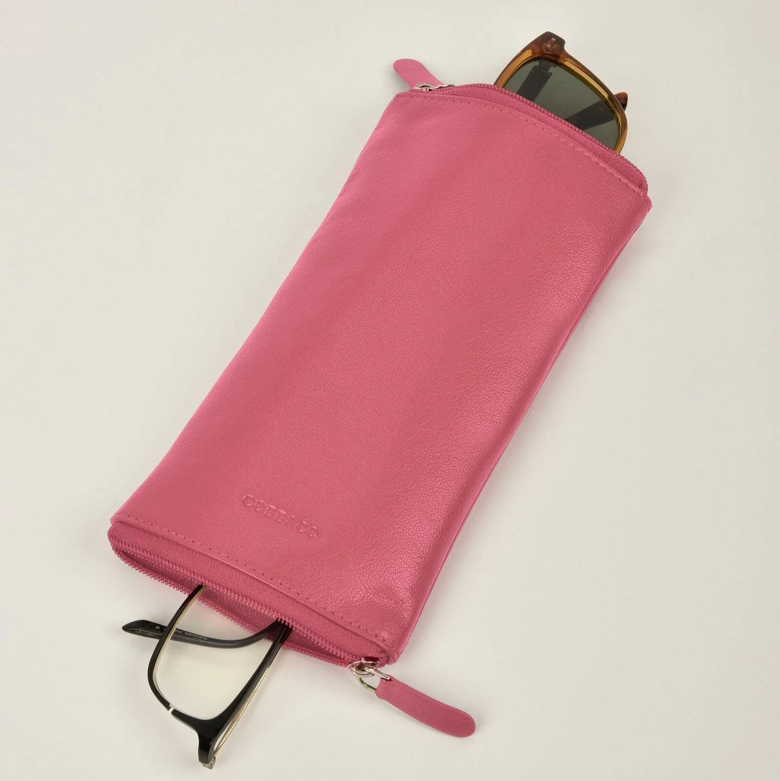 Leather Dual Glasses Holder - Dublin | Black