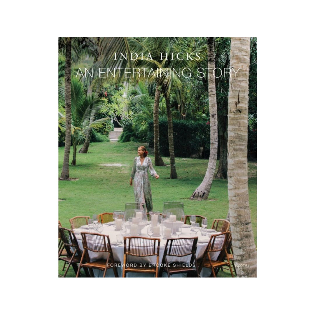Book cover of 'An Entertaining Story' by India Hicks with a woman in a garden setting.