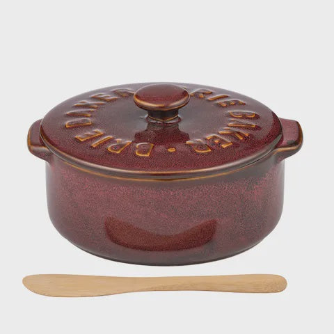 Loire Ceramic Brie Baker - Burgundy