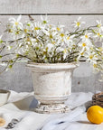 Rustic Urn Planter  - White | Medium
