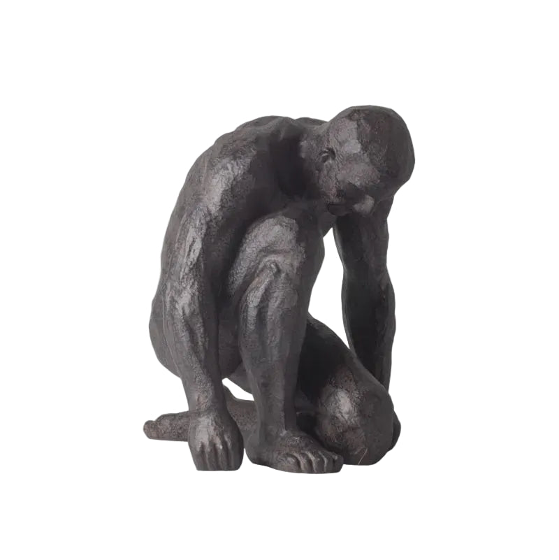 Migual Crouching Man Sculpture