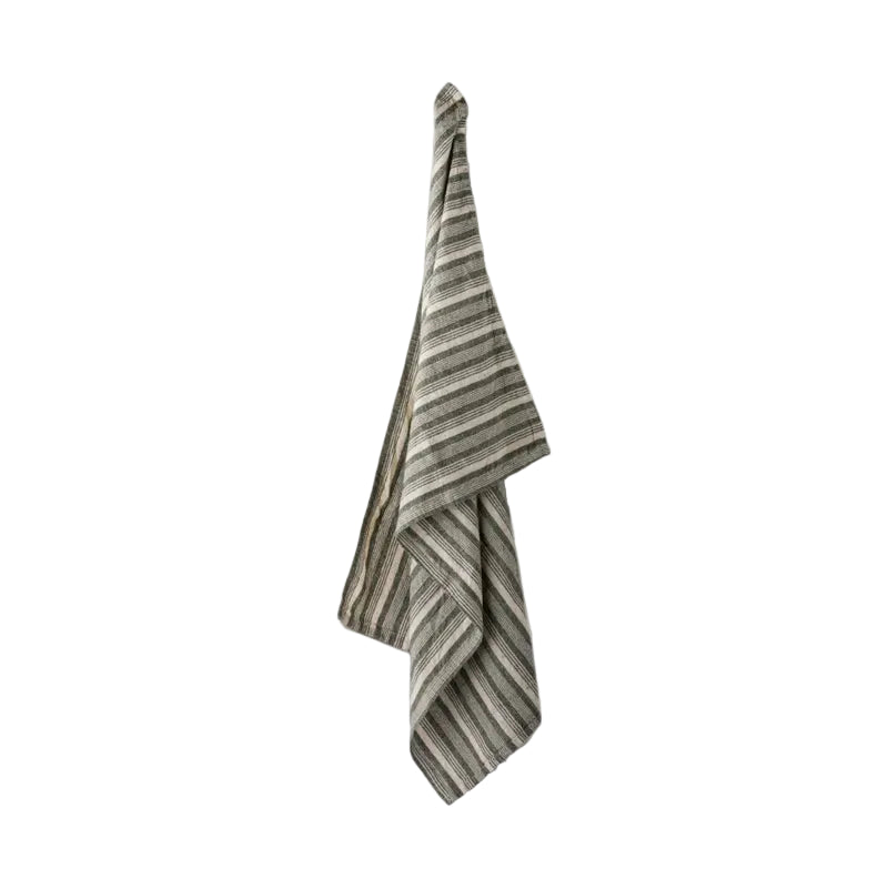 French Country Tea Towel - Atelier Stripe | Green