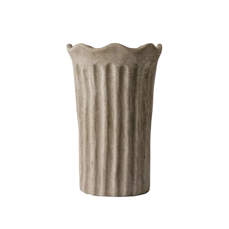 Terra Fluted Vase
