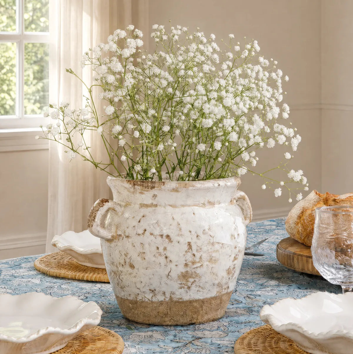 Arles Ceramic Vase | Antique White