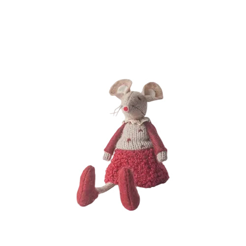 Christmas - Edna Mouse Sitting - Red