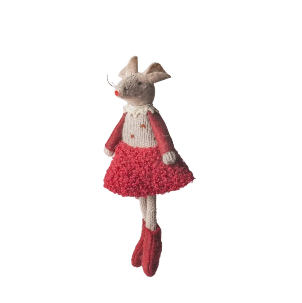Christmas - Edna Mouse Hanging - Red