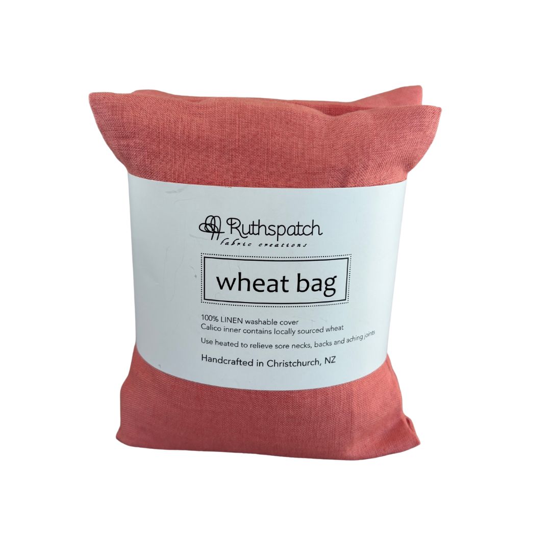 Ruthspatch Linen Wheat Bag - Coral