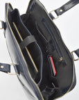 Leather Work Bag - Fawkner | Navy