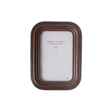 Wooden picture frame on a white background
