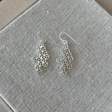 Sterling Silver Earrings - Geo Drop