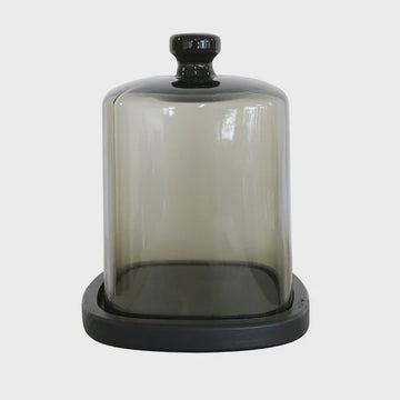 Glass Dome with Wooden Base