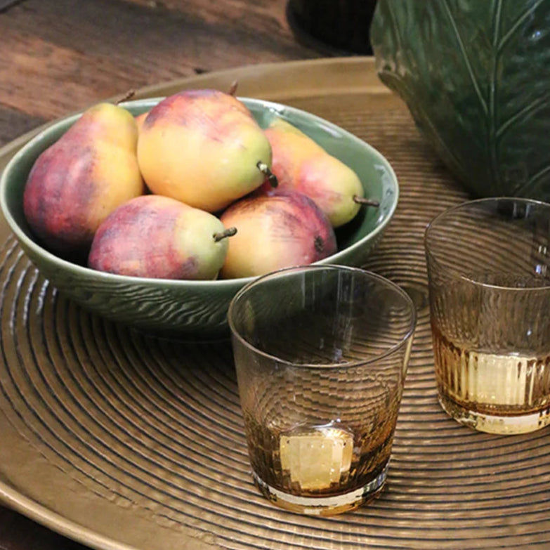 ambretta ridged whiskey glass 