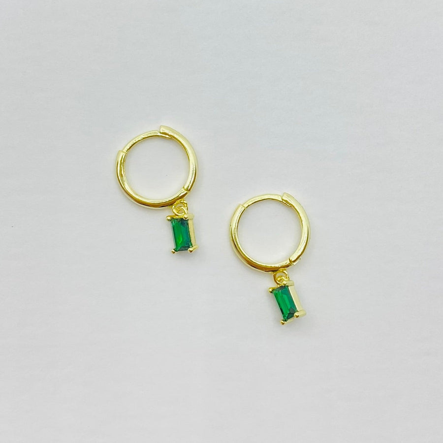 Huggie Earrings - Gold + Gemstone | Assorted