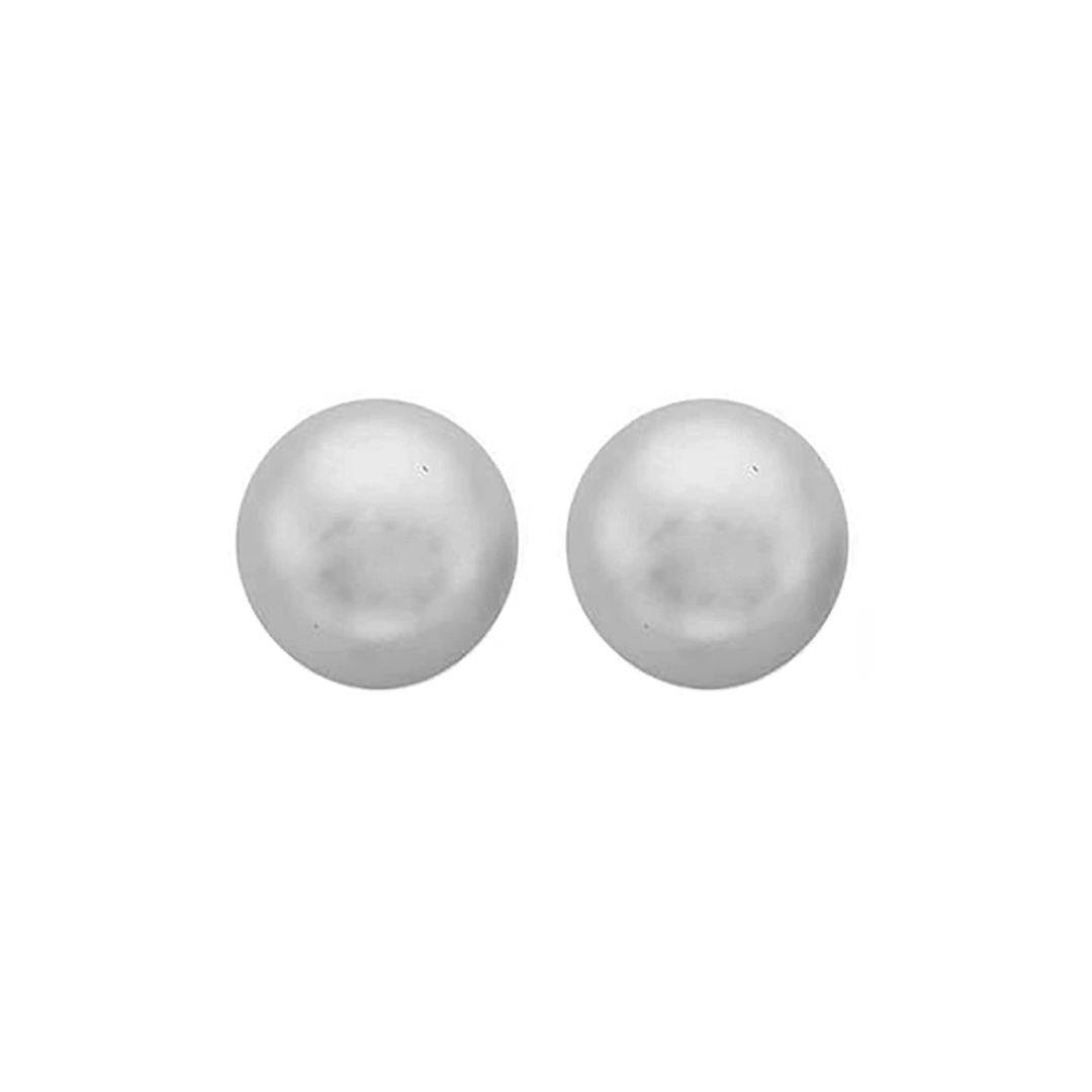 Spanish Pearl Stud Earrings - grey