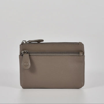 Leather Coin Purse - Jas | Taupe