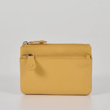 Leather Coin Purse - Jas | Yellow