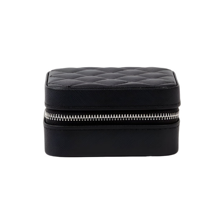 S+G Jewellery Case - Square | Quilted Black
