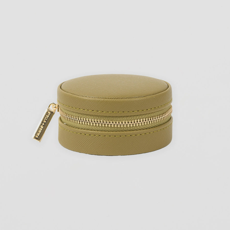 Stella & Gemma Jewellery Case  Round | Khaki