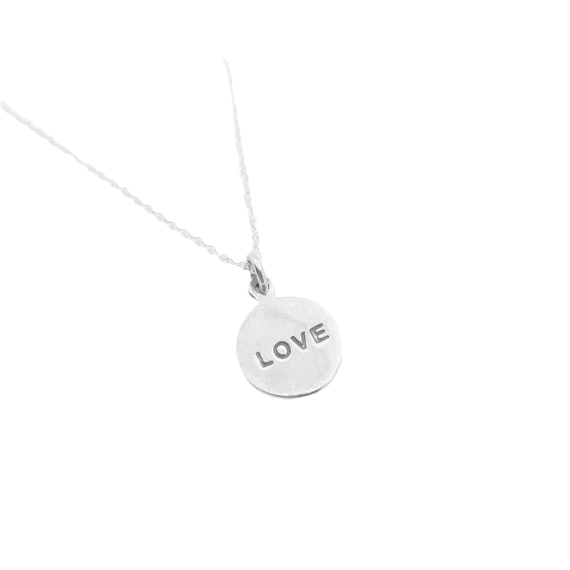 Necklace Sterling Silver - Love Disc