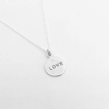 Necklace Sterling Silver - Love Disc