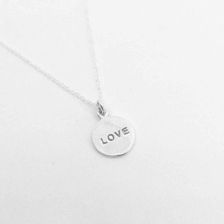 Necklace Sterling Silver - Love Disc