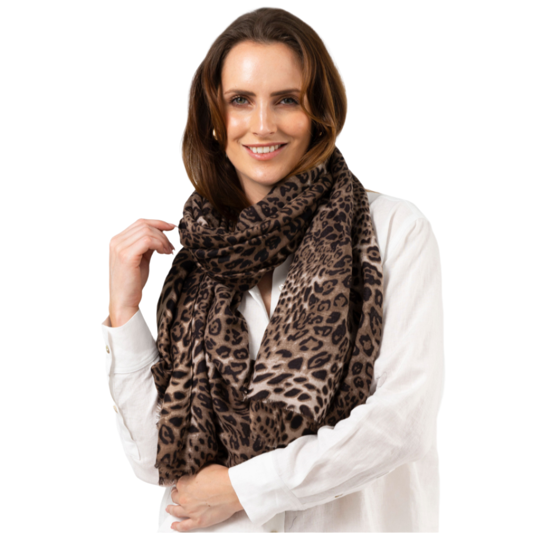 Leopard Scarf Chocolate