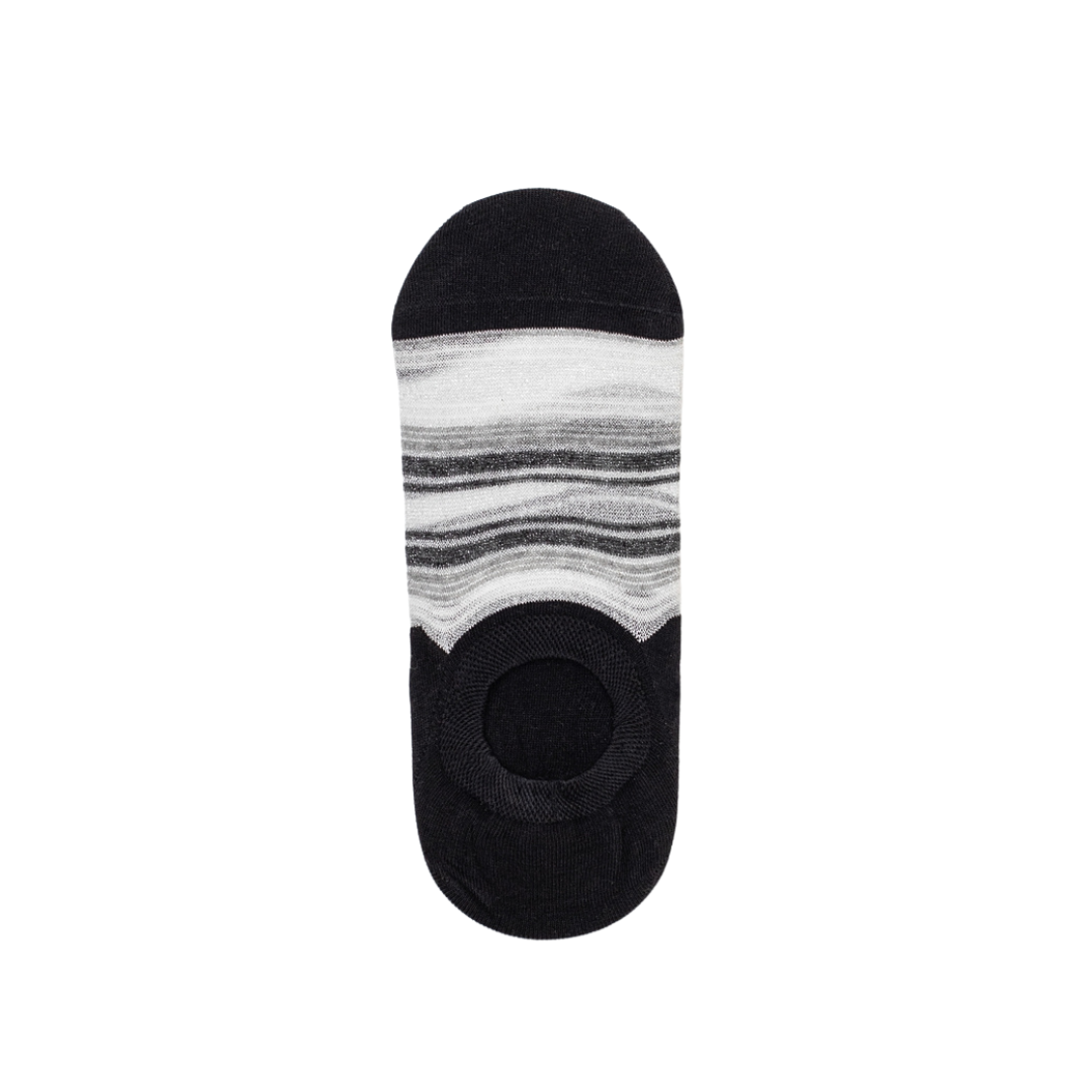 No Show Sock - Licorice Stripe