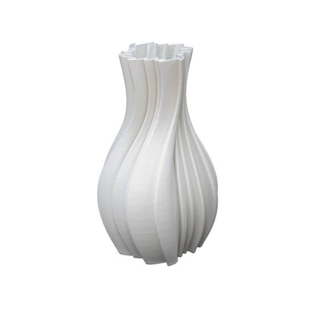 Louella White 3D Printed Ceramic Vase - Large