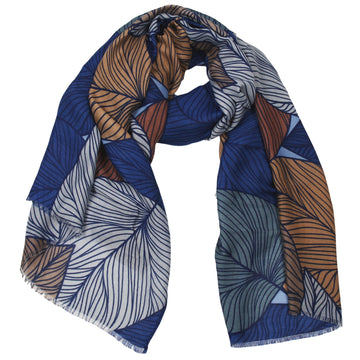 Leaves Scarf - Blue by Enhance